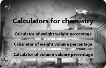 Calculator for chemistry